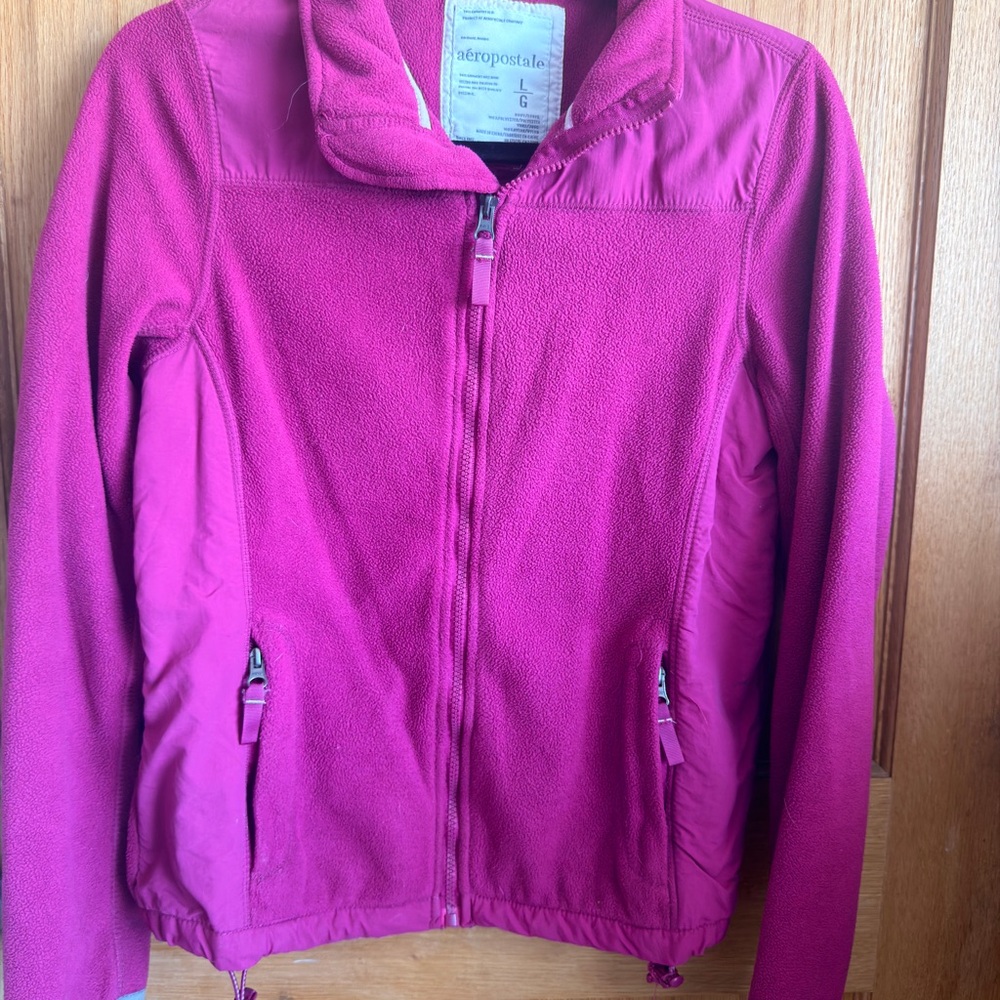 Aeropostale Magenta Fleece Zip-Up